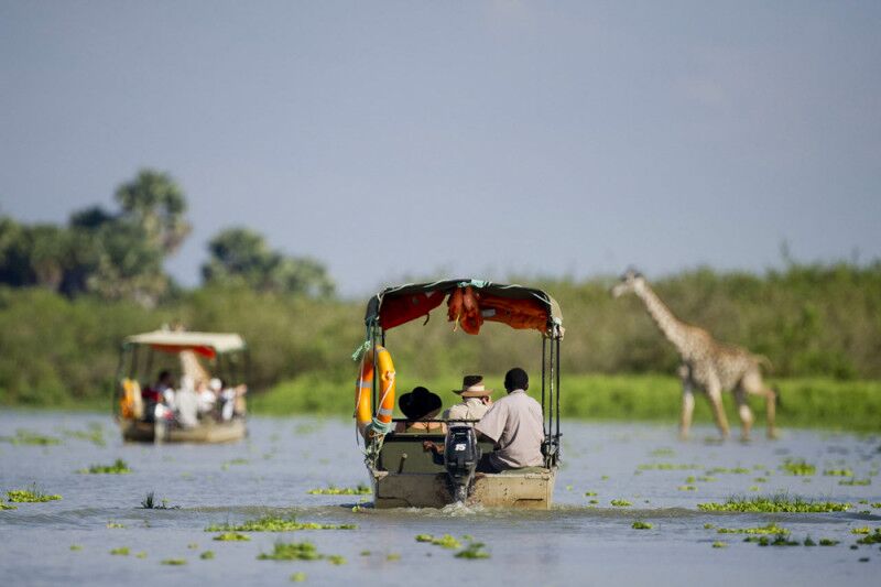 Full day boat safari in Nyerere National Park