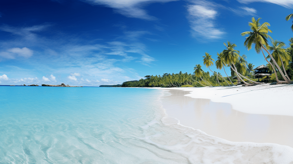 beautiful beach in tanzania white sand palm trees