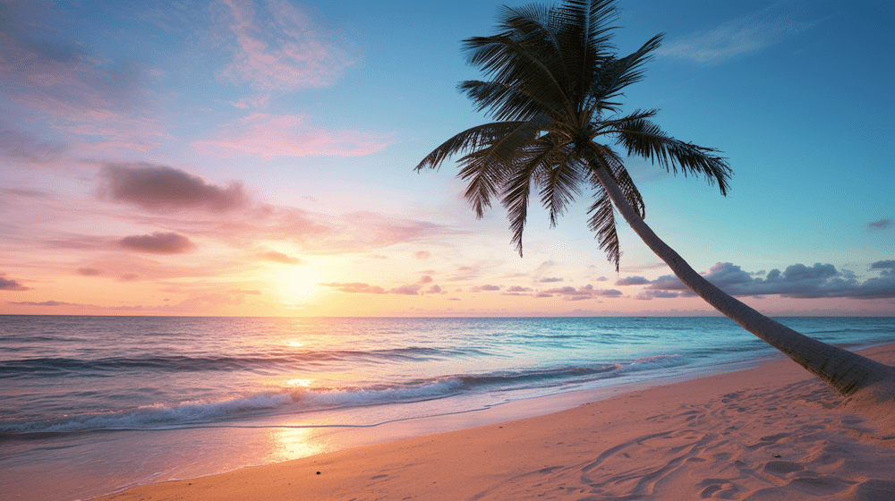 sunset tanzania beach